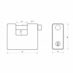 THIRARD - Cadenas à Clé THOER 95mm Pour Cylindre Proï¬lé -THIRARD Soldes 31653379 3