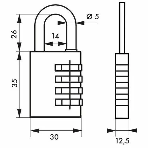 THIRARD - Cadenas à Clé TYPE 1 Aluminium Code 30 Mm Bleu 4 THIRARD - Cadenas à Clé TYPE 1 Aluminium Code 30 Mm Bleu – Image 2