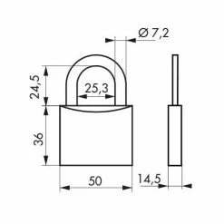 THIRARD - Cadenas à Clé TYPE 1+ 50 Mm -THIRARD Soldes 31653393 2