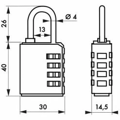 THIRARD - Cadenas COMPACT 04 - 40 Mm Combinaison Modifiable -THIRARD Soldes 31653397 2