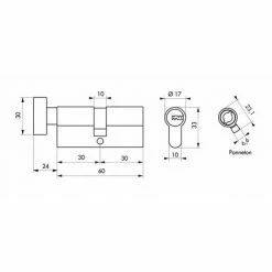 THIRARD - Cylindre Bouton 30x30 Mm 5 Clés Longues Fonction Urgence 5 THIRARD - Cylindre Bouton 30x30 Mm 5 Clés Longues Fonction Urgence -THIRARD Soldes 31653435 2