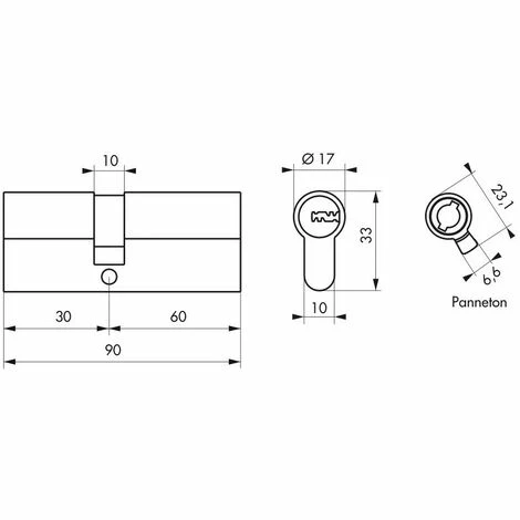 THIRARD - Cylindre 30 X 60 Mm Nickelé 4 THIRARD - Cylindre 30 X 60 Mm Nickelé – Image 2