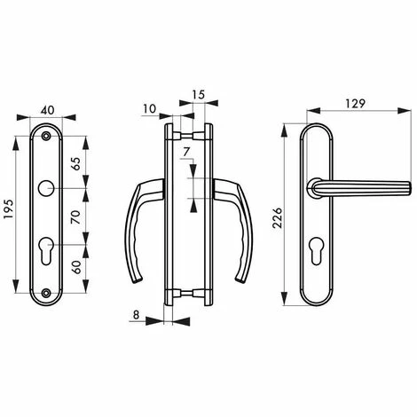 THIRARD - Poignée De Porte Sultane Trou De Cylindre, I Argent F1 4 THIRARD - Poignée De Porte Sultane Trou De Cylindre, I Argent F1 – Image 2