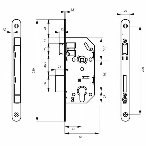THIRARD - Serrure Encastrable Pour Porte D'entrée Monomax Têtère Affleurante Gauche 5 THIRARD - Serrure Encastrable Pour Porte D'entrée Monomax Têtère Affleurante Gauche – Image 3
