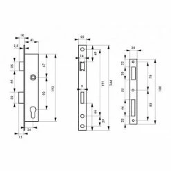 THIRARD - Serrure Encastrable Pour Porte D'entrée Axe 26 L 41 -THIRARD Soldes 31654466 2
