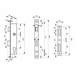 THIRARD - Serrure Encastrable Pour Porte D'entrée Axe à 26 L 41 -THIRARD Soldes 31654492 2