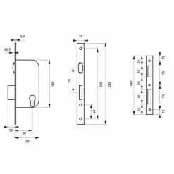 THIRARD - Serrure Encastrable Pour Porte D'entrée à Rouleau V/br 3 Clés -THIRARD Soldes 31654494 2
