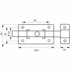 THIRARD - Verrou Pour Porte De Meuble Targette Inox Pêne Plat 65 Mm -THIRARD Soldes 31654546 2