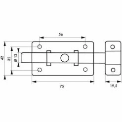 THIRARD - Verrou Pour Porte De Meuble Targette Inox Pêne Plat 75 Mm -THIRARD Soldes 31654547 2