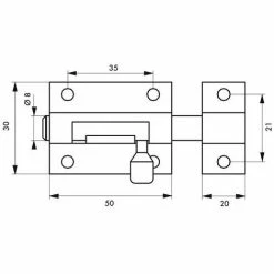 THIRARD - Verrou Pour Porte De Meuble Targette Laiton 50 Mm -THIRARD Soldes 31654555 2