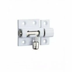 THIRARD - Verrou Pour Porte De Meuble Targette Laiton Laqué Blanc 30 Mm