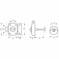 THIRARD - Verrou Pour Porte De Salle De Bain Et WC Alouette 50 Mm Epoxy Bronze Pour Wc -THIRARD Soldes 31654629 2
