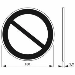 THIRARD - Plaque Signalétique Ø 180mm Stationnement Interdit" Avec Adhésif" -THIRARD Soldes 31654700 3