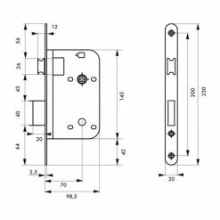 THIRARD - Serrure Encastrable Pour Porte Intérieure, Axe 70mm, Bouts Ronds, Laiton Brossé 8 THIRARD - Serrure Encastrable Pour Porte Intérieure, Axe 70mm, Bouts Ronds, Laiton Brossé -THIRARD Soldes 31832673 3