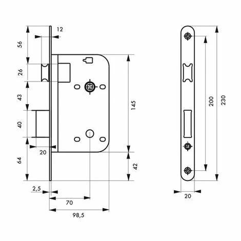 THIRARD - Serrure Encastrable Pour Porte Intérieure, Axe 70mm, Bouts Ronds, Laiton Brossé 5 THIRARD - Serrure Encastrable Pour Porte Intérieure, Axe 70mm, Bouts Ronds, Laiton Brossé – Image 3