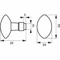 THIRARD - Paire De Boutons Pour Porte, Carré 6x110mm, 1 Portée, Laiton Poli -THIRARD Soldes 32024964 2