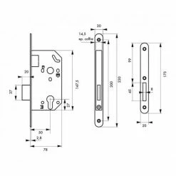 THIRARD - Serrure Encastrable Pour Porte D'intérieur Unimax Nf Têtère Noire -THIRARD Soldes 32100307 2