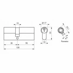 Thirard - Cylindre De Serrure 30 X 90 Mm 3 Clés - 16365 -THIRARD Soldes 32585124 3