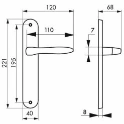 THIRARD - Ensemble De Poignées Pour Porte Intérieure Hera Sans Trou, Carré 7mm, Entr'axes 195mm, Nickelé Satiné -THIRARD Soldes 32914651 2