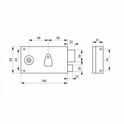 THIRARD - Serrure Horizontale De Grille En Applique à Clé à Fouillot Pour Portail, Droite, Axe 58mm, 140x82mm, Inox, 2 Clés 5 THIRARD - Serrure Horizontale De Grille En Applique à Clé à Fouillot Pour Portail, Droite, Axe 58mm, 140x82mm, Inox, 2 Clés -THIRARD Soldes 33165510 2
