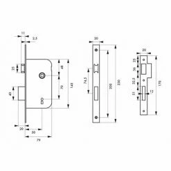 Thirard Serrure Encastrée THIRARD, à Clé, Axe 50 Mm -THIRARD Soldes 35174612 3