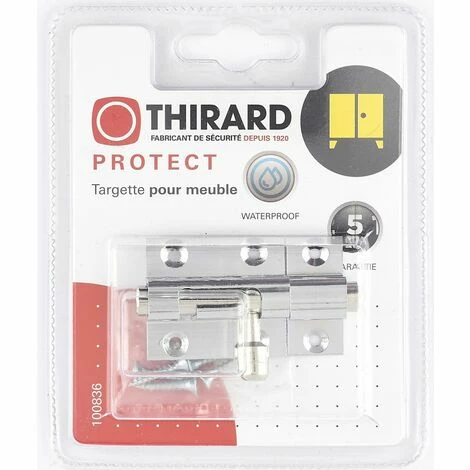 Thirard Targette à Pêne Rond THIRARD, Laiton Chromé Gris 4 Thirard Targette à Pêne Rond THIRARD, Laiton Chromé Gris – Image 2