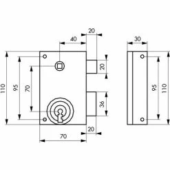 Thirard Serrure En Applique THIRARD, Axe 45 Mm, à Poignée, Ouverture à Droite -THIRARD Soldes 35175238 2