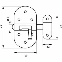 Thirard Targette à Pêne Rond THIRARD, Acier Nickelé Gris -THIRARD Soldes 35175866 3