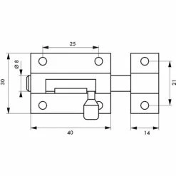 Thirard Targette à Pêne Rond THIRARD, Laiton Laqué Blanc 8 Thirard Targette à Pêne Rond THIRARD, Laiton Laqué Blanc -THIRARD Soldes 35436479 3
