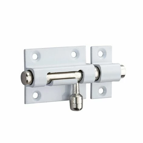 Thirard Targette à Pêne Rond THIRARD, Laiton Laqué Blanc 6 Thirard Targette à Pêne Rond THIRARD, Laiton Laqué Blanc – Image 4