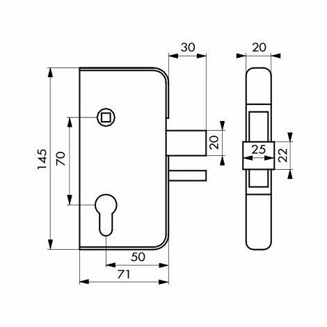 Thirard - Boîtier Cylindre Profilé 71 X 145 Mm Pour Portail PVC Gauche - 36179 4 Thirard - Boîtier Cylindre Profilé 71 X 145 Mm Pour Portail PVC Gauche - 36179 – Image 2
