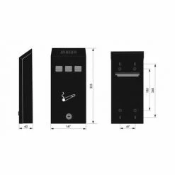 THIRARD - Cendrier Mural - 2 Clés 325 X 147 X 60 Mm 7 THIRARD - Cendrier Mural - 2 Clés 325 X 147 X 60 Mm -THIRARD Soldes 36143560 3