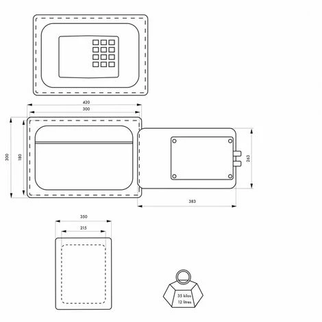 THIRARD - Coffre-fort VAUBAN Ignifugé 1h00 2 Pênes 300x420x350 5 THIRARD - Coffre-fort VAUBAN Ignifugé 1h00 2 Pênes 300x420x350 – Image 3