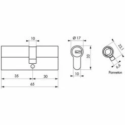 THIRARD - Cylindre 35x30mm Snap 30 Mm Nickelé 4 Clé -THIRARD Soldes 36143572 2