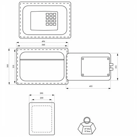 THIRARD - Coffre-fort VAUBAN Ignifugé 1h00 2 Pênes 355x496x39 5 THIRARD - Coffre-fort VAUBAN Ignifugé 1h00 2 Pênes 355x496x39 – Image 3