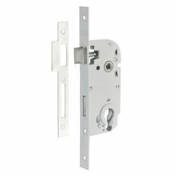 THIRARD - Boitier De Serrure Encastrable à Cylindre Pour Porte D'entrée, Axe 40mm, Bouts Carrés, Blanc