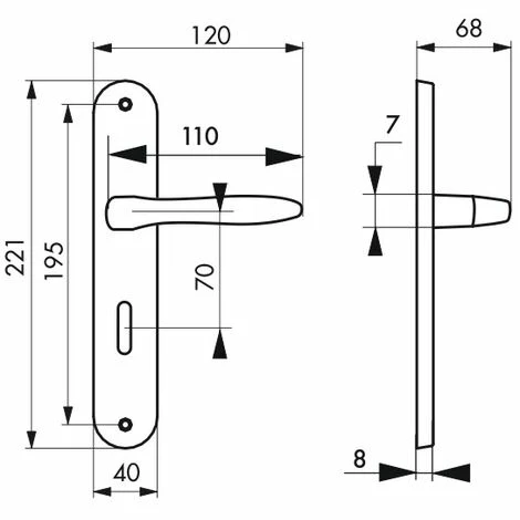 THIRARD - Ensemble De Poignées Pour Salle De Bain/toilette Hera à Condamnation, Carré 7mm, Entr'axes 195mm, Nickelé Satiné 4 THIRARD - Ensemble De Poignées Pour Salle De Bain/toilette Hera à Condamnation, Carré 7mm, Entr'axes 195mm, Nickelé Satiné – Image 2