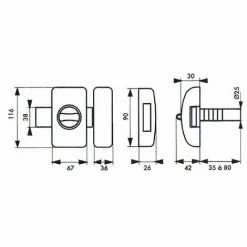 Verrou Universel à Bouton THIRARD Cylindre Languette HG5 + 3 Clés - Noir - 00080473 -THIRARD Soldes 36842863 3