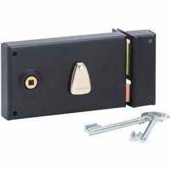 Serrure Horizontale Pêne Dormant 1/2 T Thirard - Noir - Droite - L X H - 82 X 140 Mm