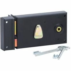 Serrure Horizontale Pêne Dormant 1/2 T Thirard - Noir - Gauche - L X H - 82 X 140 Mm