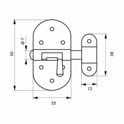 THIRARD TARGETTE PENNE RD L.25MM ACIER - Besoin D'Habitat