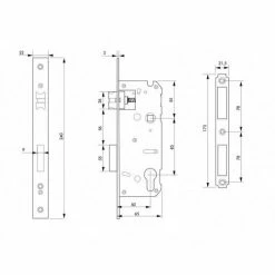 THIRARD - Serrure Encastrable Pour Porte D'intérieur A50mm Ea85mm Bout Carre -THIRARD Soldes 39345303 2
