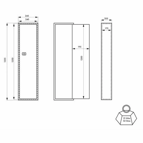 THIRARD - Armoire à Fusils DURBAN à Clé 3 Fusils 5 THIRARD - Armoire à Fusils DURBAN à Clé 3 Fusils – Image 3