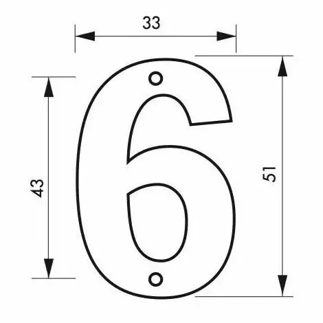 THIRARD - Plaque Signalétique Chiffre 6 Hauteur 51mm à Visser 3 THIRARD - Plaque Signalétique Chiffre 6 Hauteur 51mm à Visser