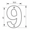 THIRARD - Plaque Signalétique Chiffre 9 Hauteur 51mm à Visser -THIRARD Soldes 48917326 1