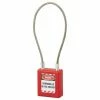 Cadenas De Consignation Rouge THIRARD Cable Acier Ø3 Largeur 40 Mm Avec 1 Clé Varié - 091305