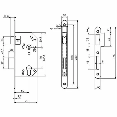 THIRARD Serrure Modèle Unimax - Noir 4 THIRARD Serrure Modèle Unimax - Noir – Image 2