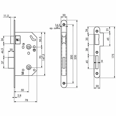 THIRARD Serrure Modèle Unimax - Noir 4 THIRARD Serrure Modèle Unimax - Noir – Image 2