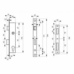 THIRARD - Serrure Encastrable Pour Porte D'entrée Axe à 30 L 45 -THIRARD Soldes 58211383 2