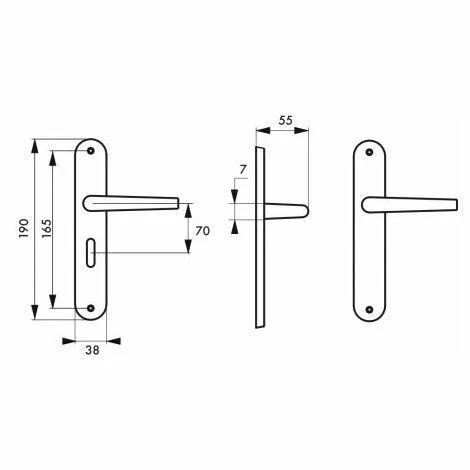 Poignée De Porte Intérieure VESTA Entraxes 165 Mm Condamnation Par Thirard 4 Poignée De Porte Intérieure VESTA Entraxes 165 Mm Condamnation Par Thirard â Image 2